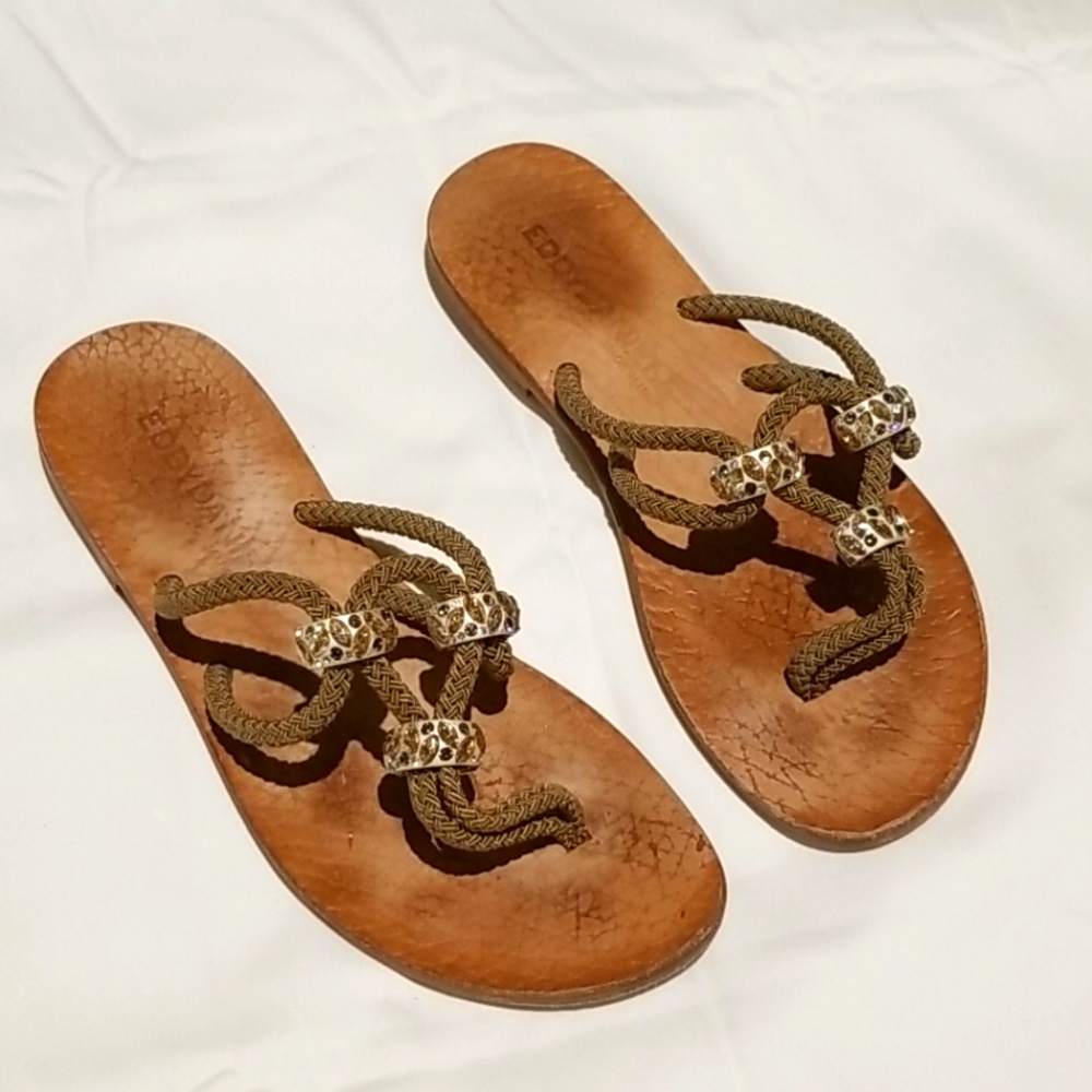 Eddy Daniele Swarovski flats Sandals